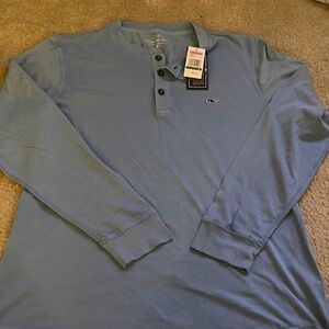 Vineyard Vines Light Blue Long Sleeve Henley